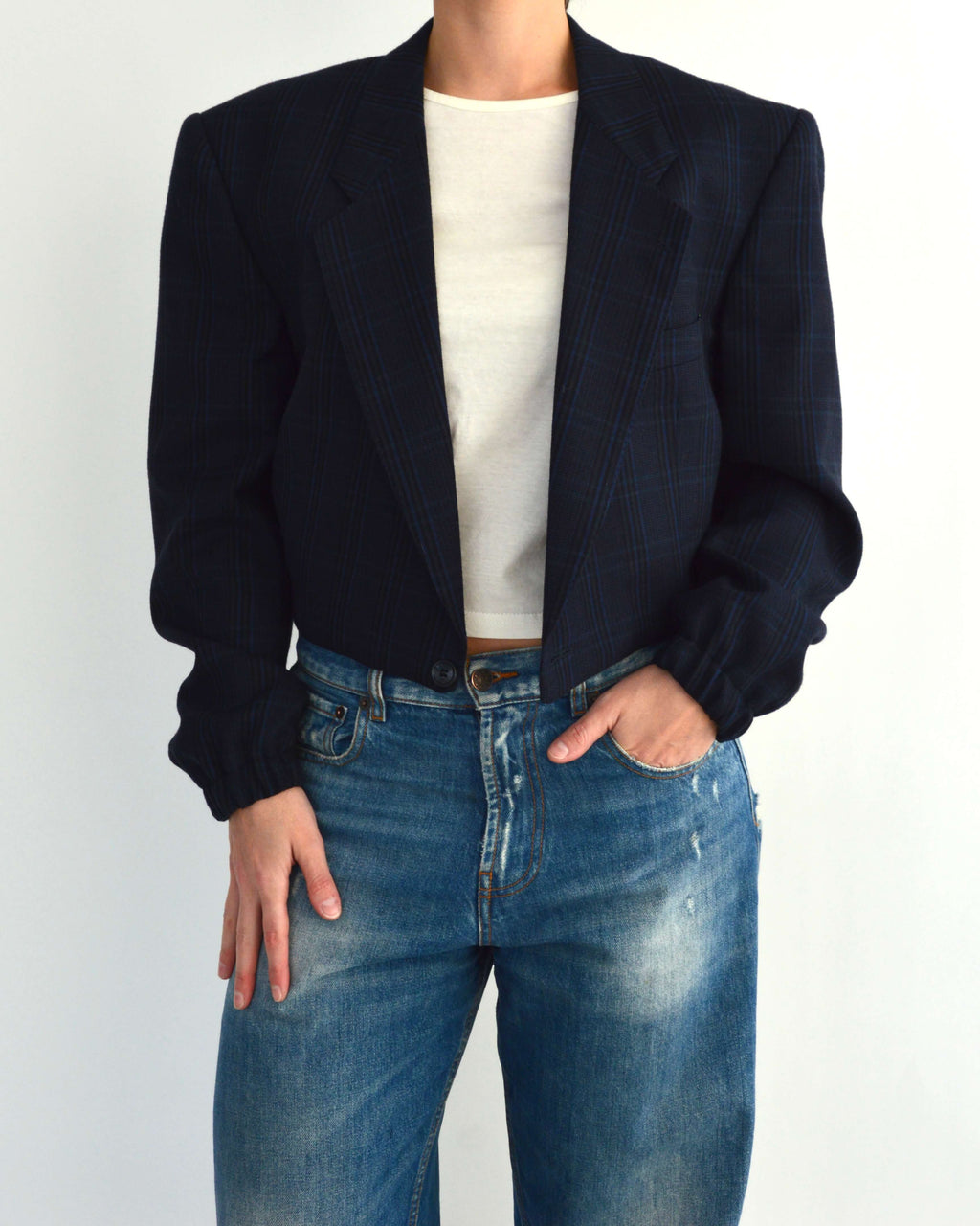 Bomber - Blue Checkred (M)