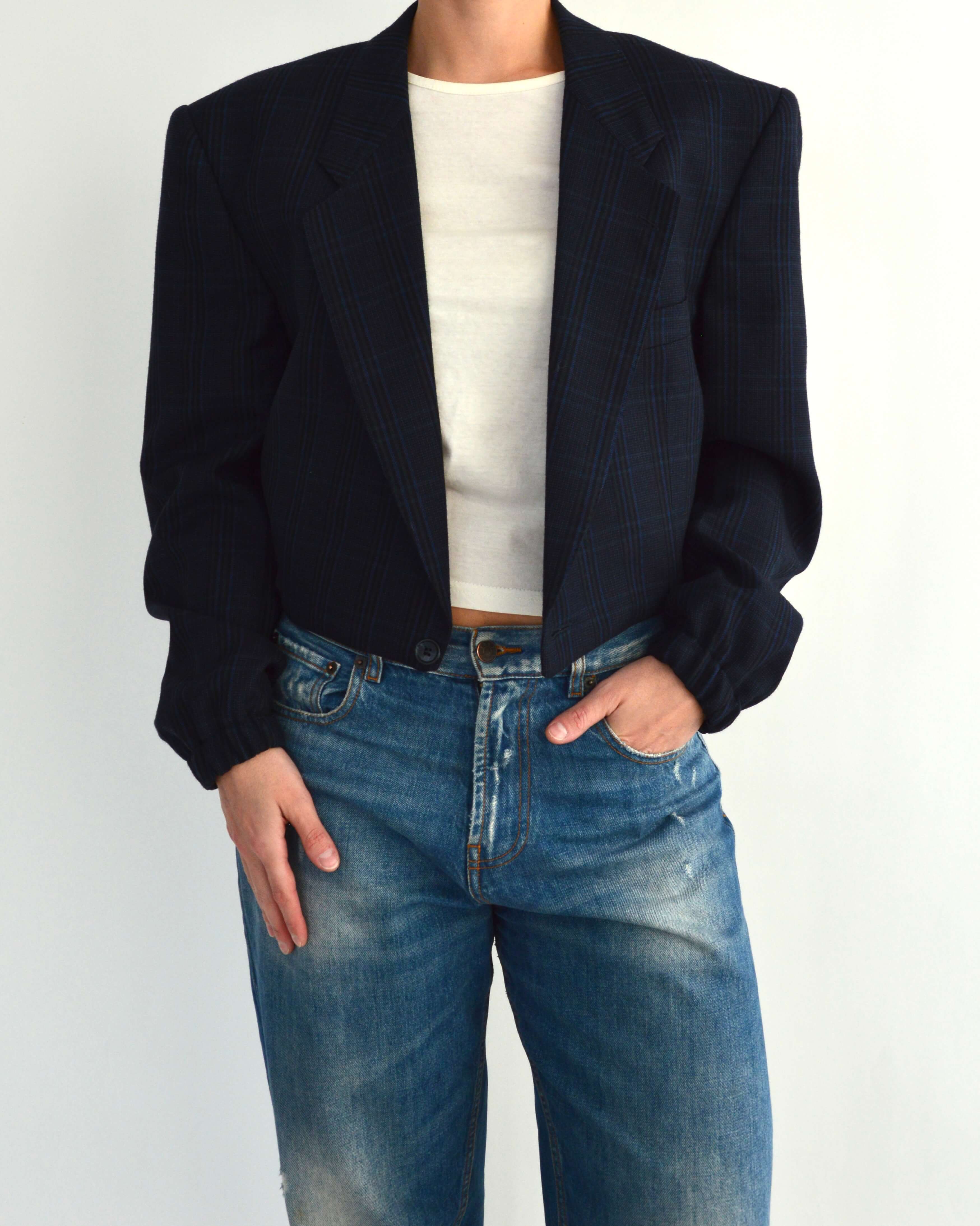 Bomber - Blue Checkred (M)