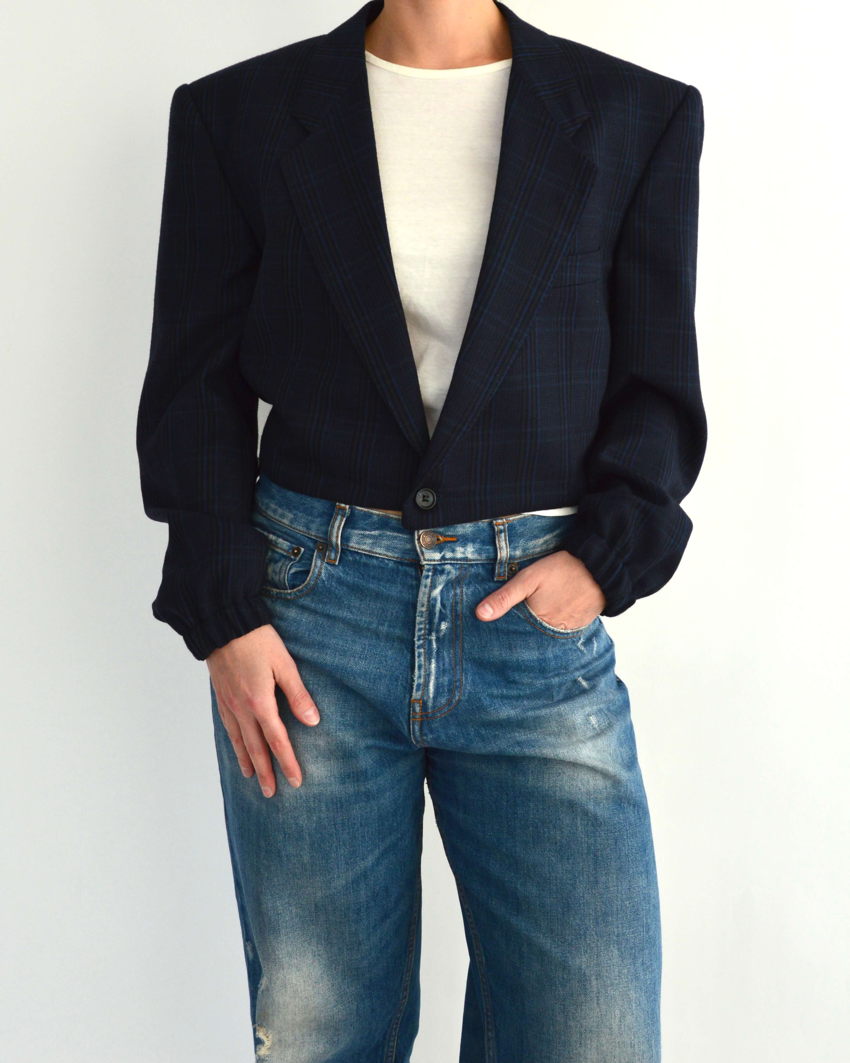 Bomber - Blue Checkred (M)