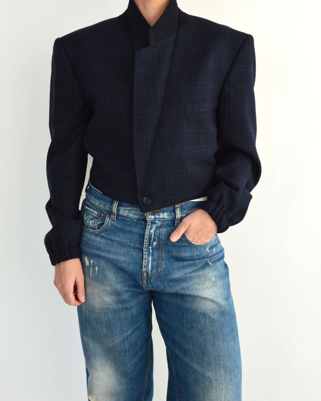 Bomber - Blue Checkred (M)