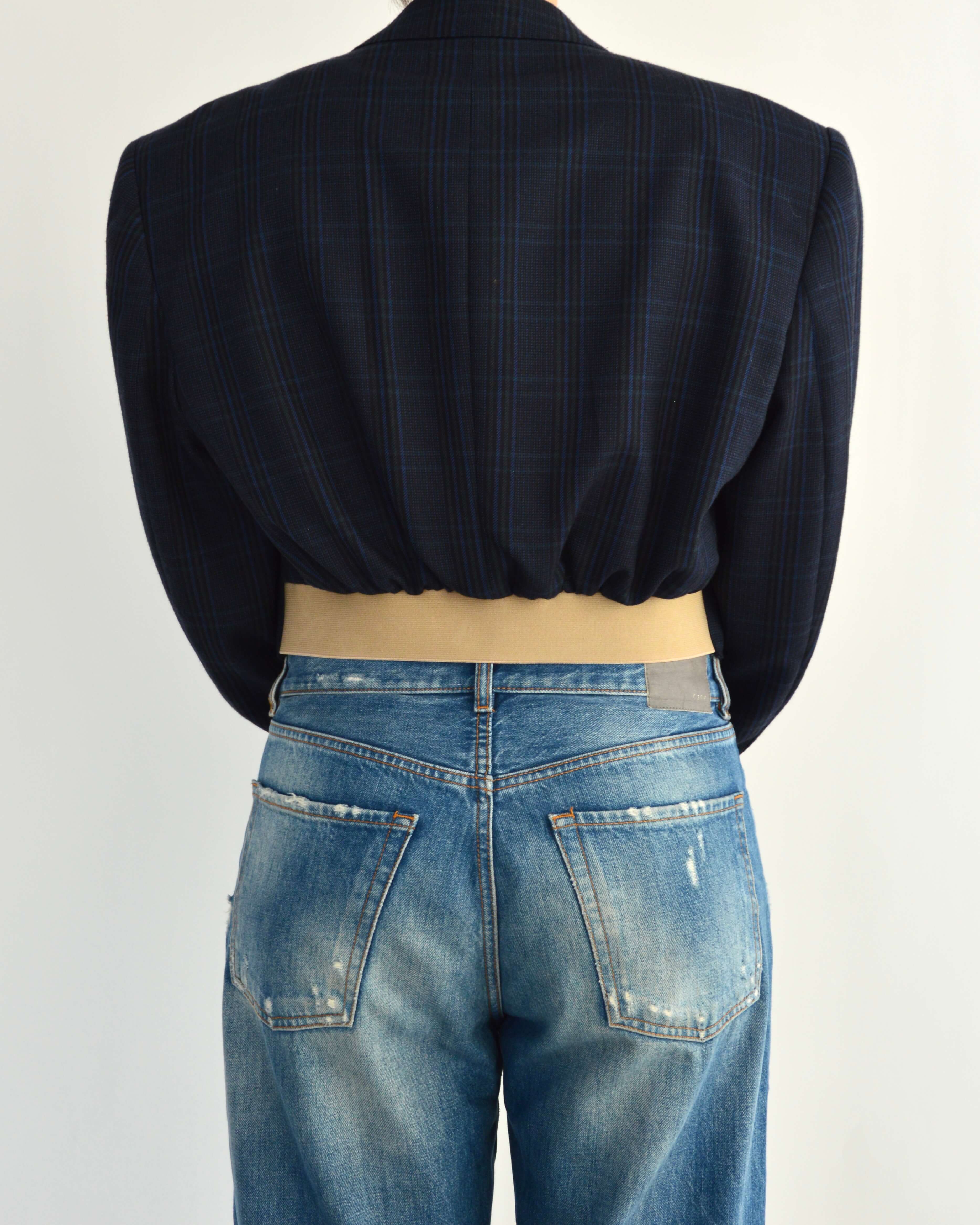 Bomber - Blue Checkred (M)