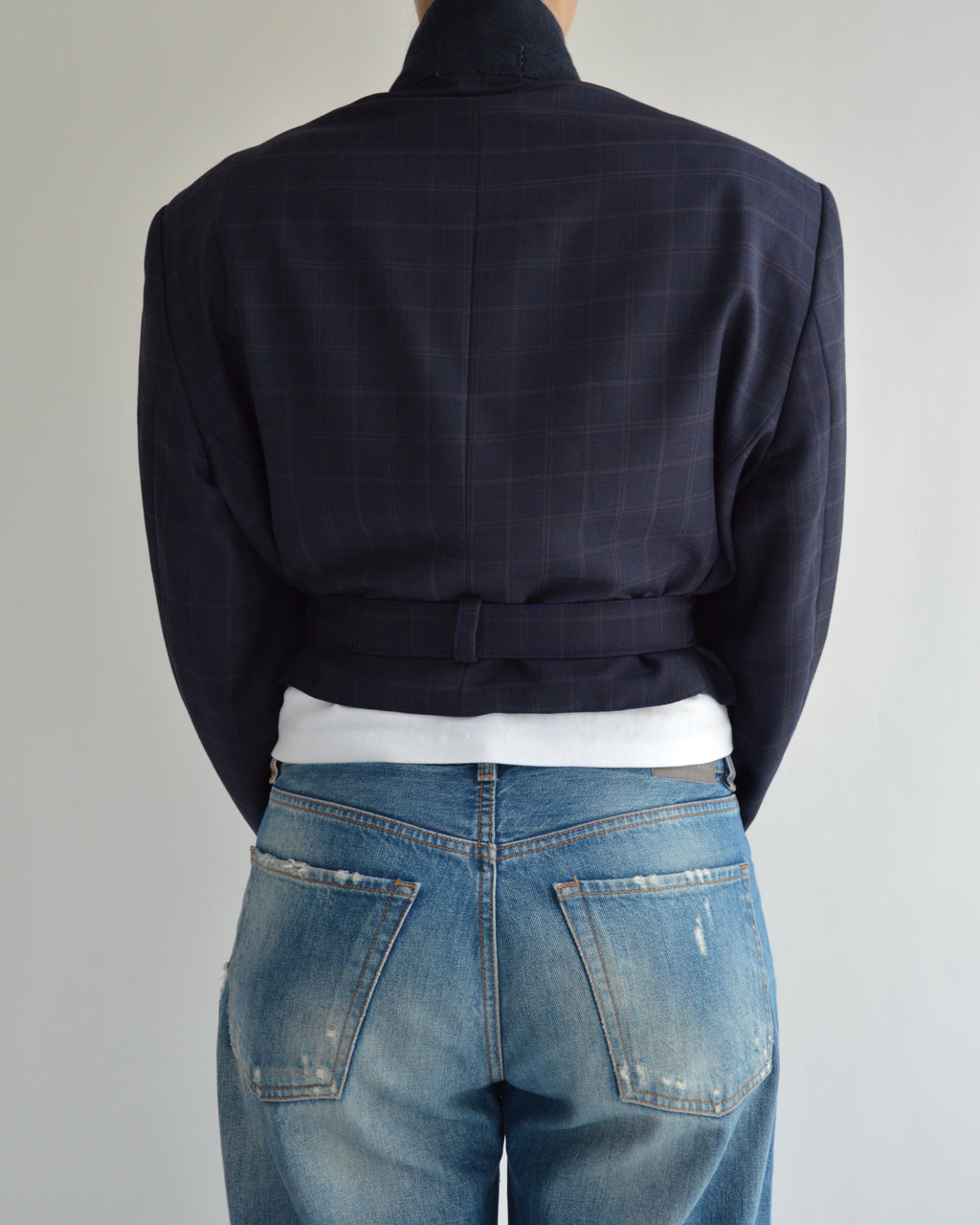 Tied-up Blazer - Blue Checkred (L)