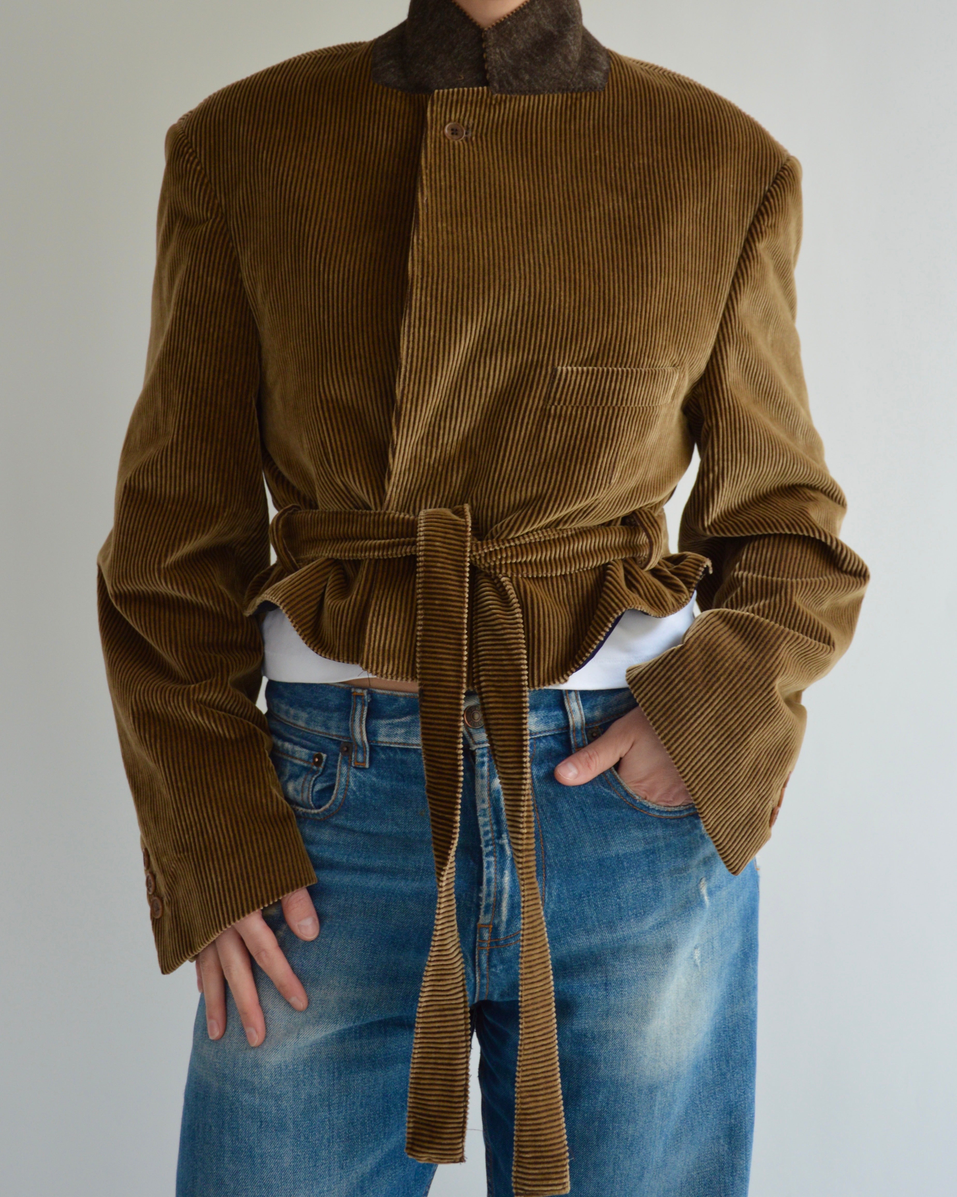 Tied-up Blazer - Golden Brown (L)