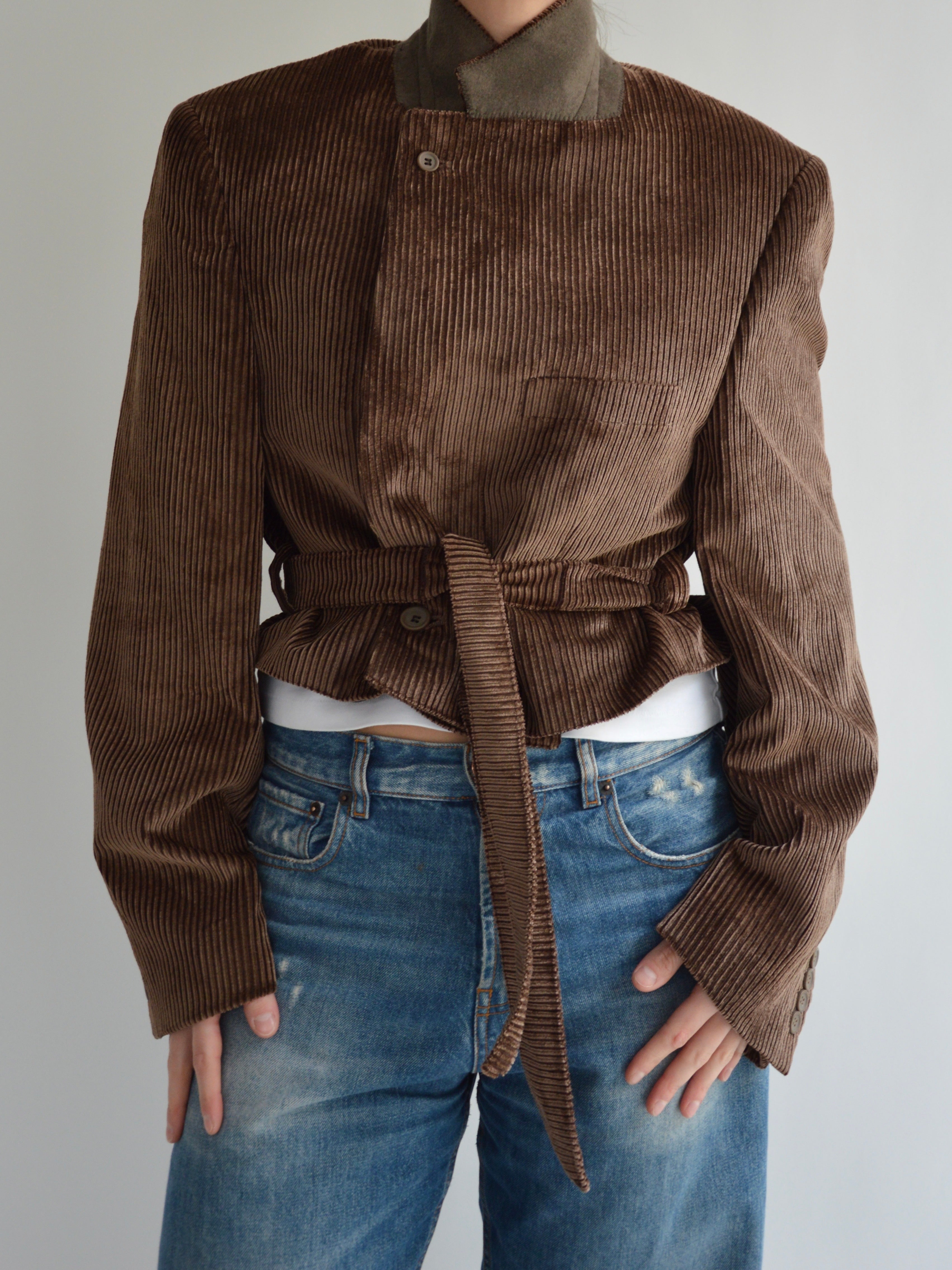 Tied-up Blazer - Corduroy Cocoa (M)