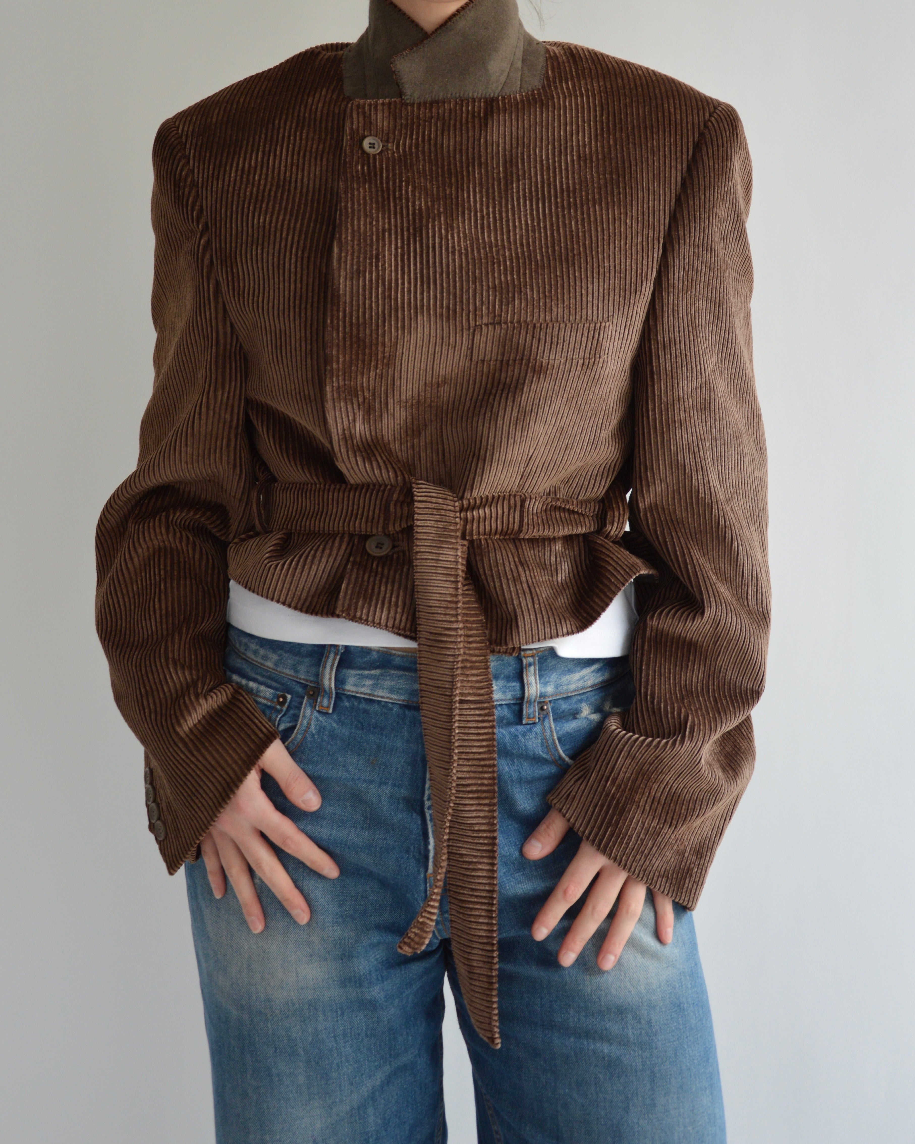Tied-up Blazer - Corduroy Cocoa (M)