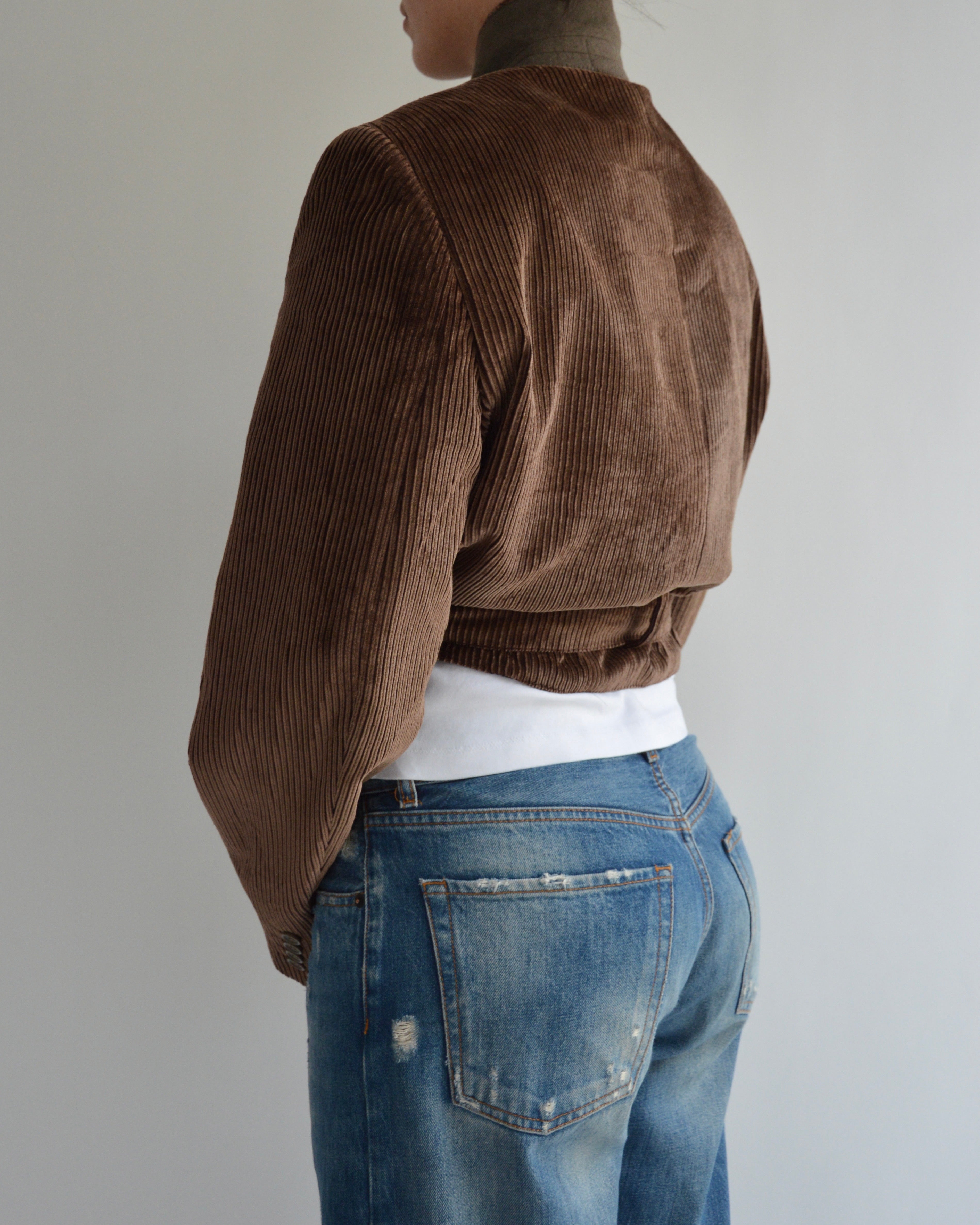 Tied-up Blazer - Corduroy Cocoa (M)