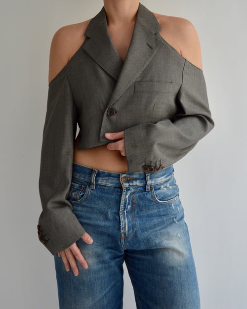 Halter Blazer in Grey