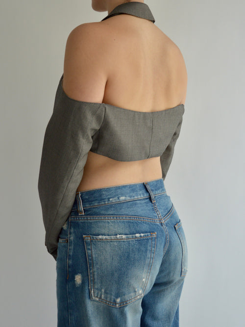 Halter Blazer in Grey, view 2