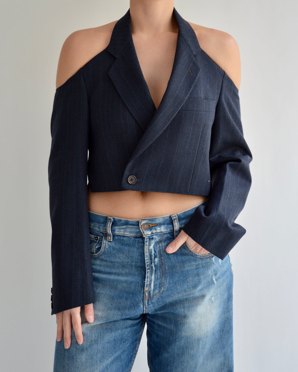 Halter Blazer - Dark Navy (S)