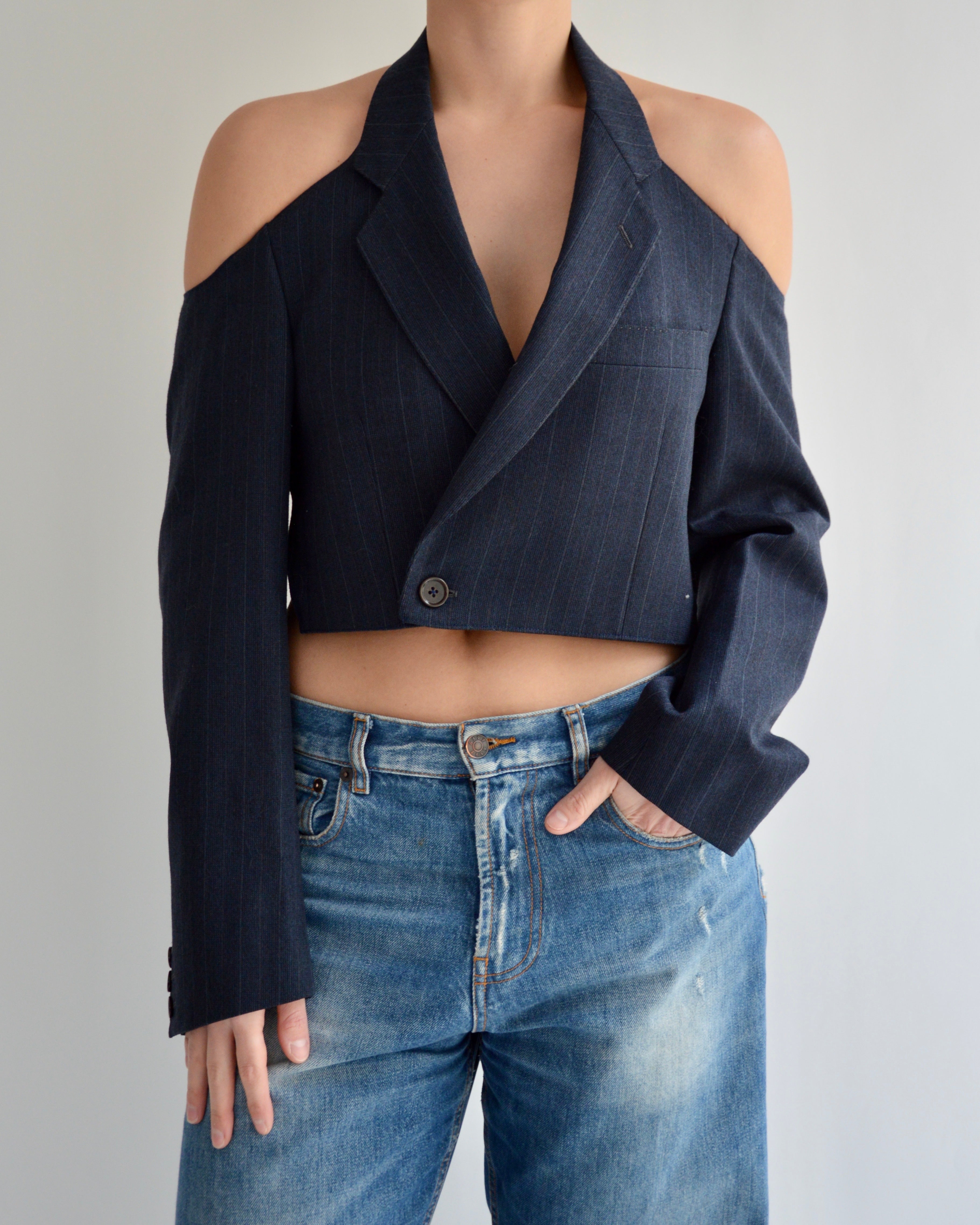 Halter Blazer - Dark Navy (S)