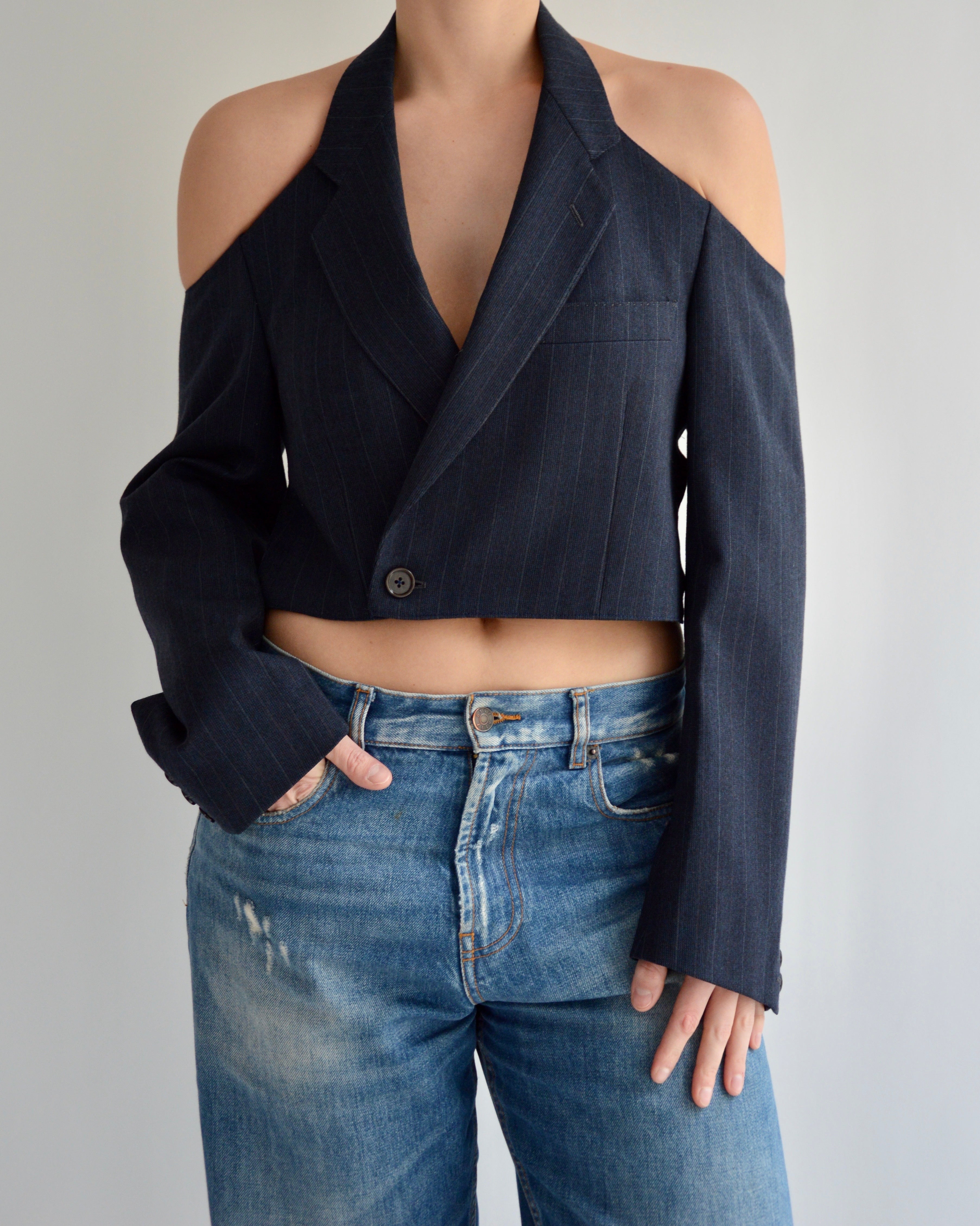 Halter Blazer - Dark Navy (S)