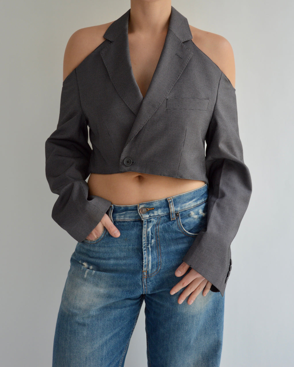 Halter Blazer - Purple Grey (S)