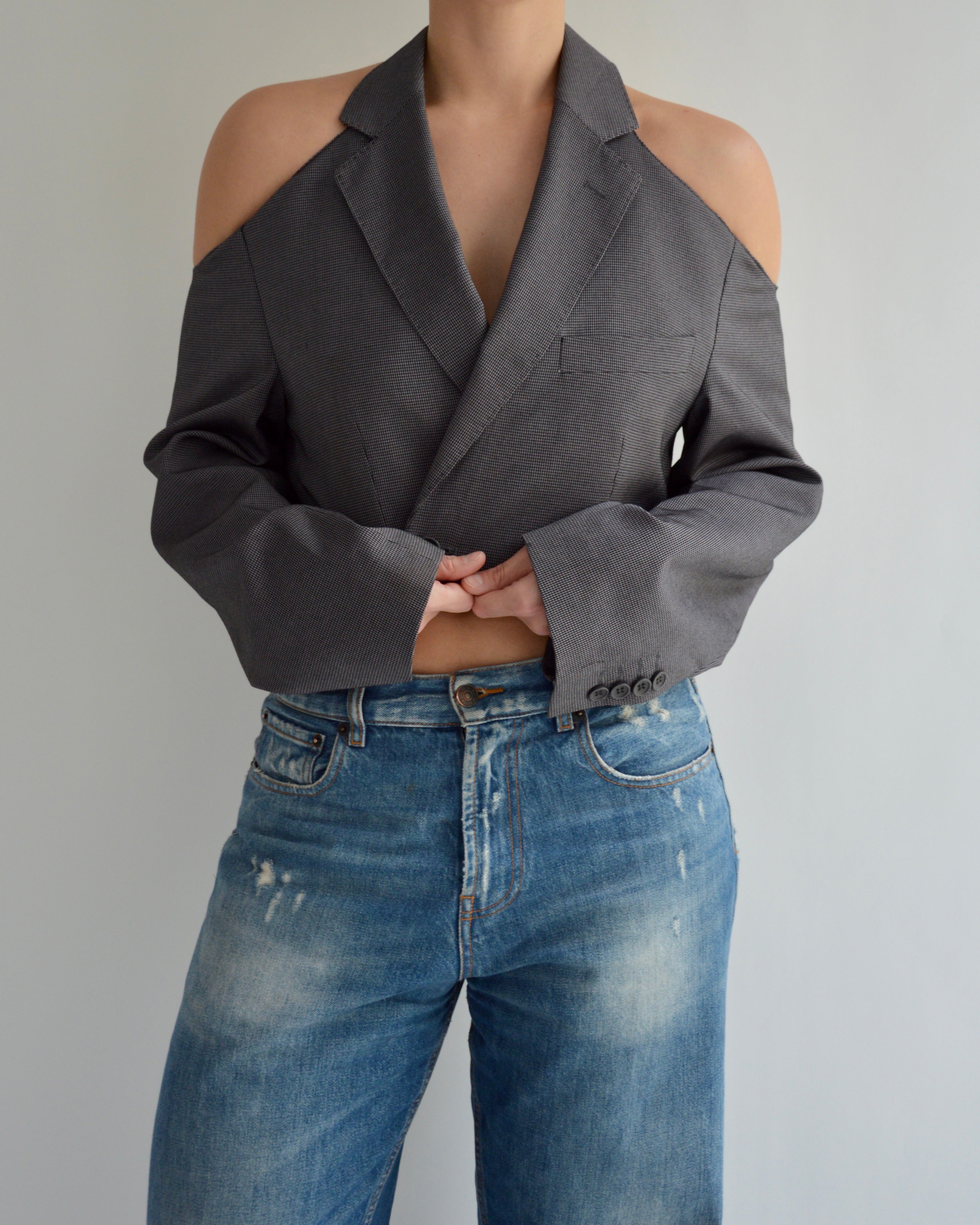 Halter Blazer - Purple Grey (S)