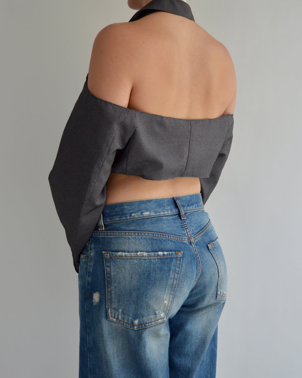 Halter Blazer - Purple Grey (S)