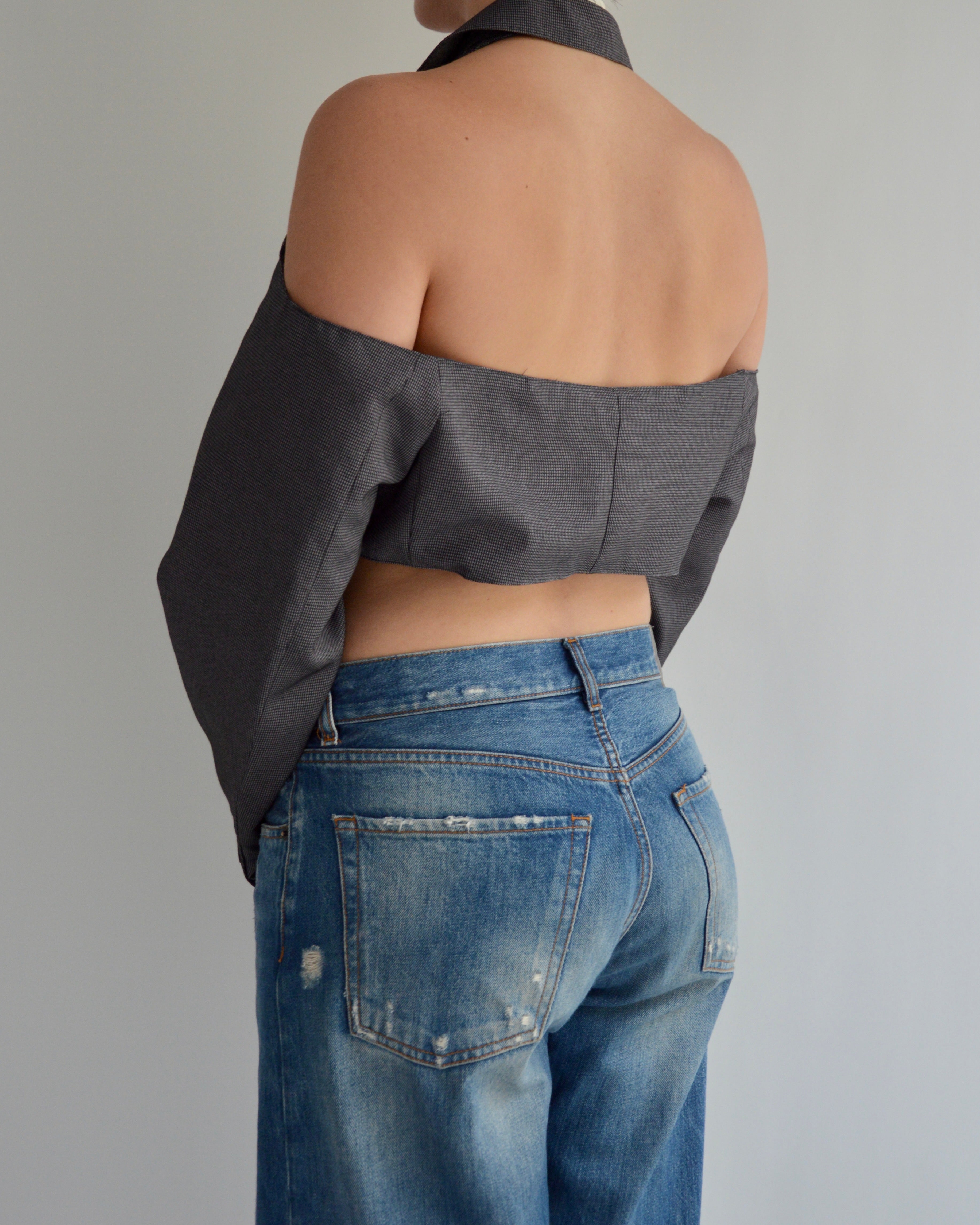 Halter Blazer - Purple Grey (S)