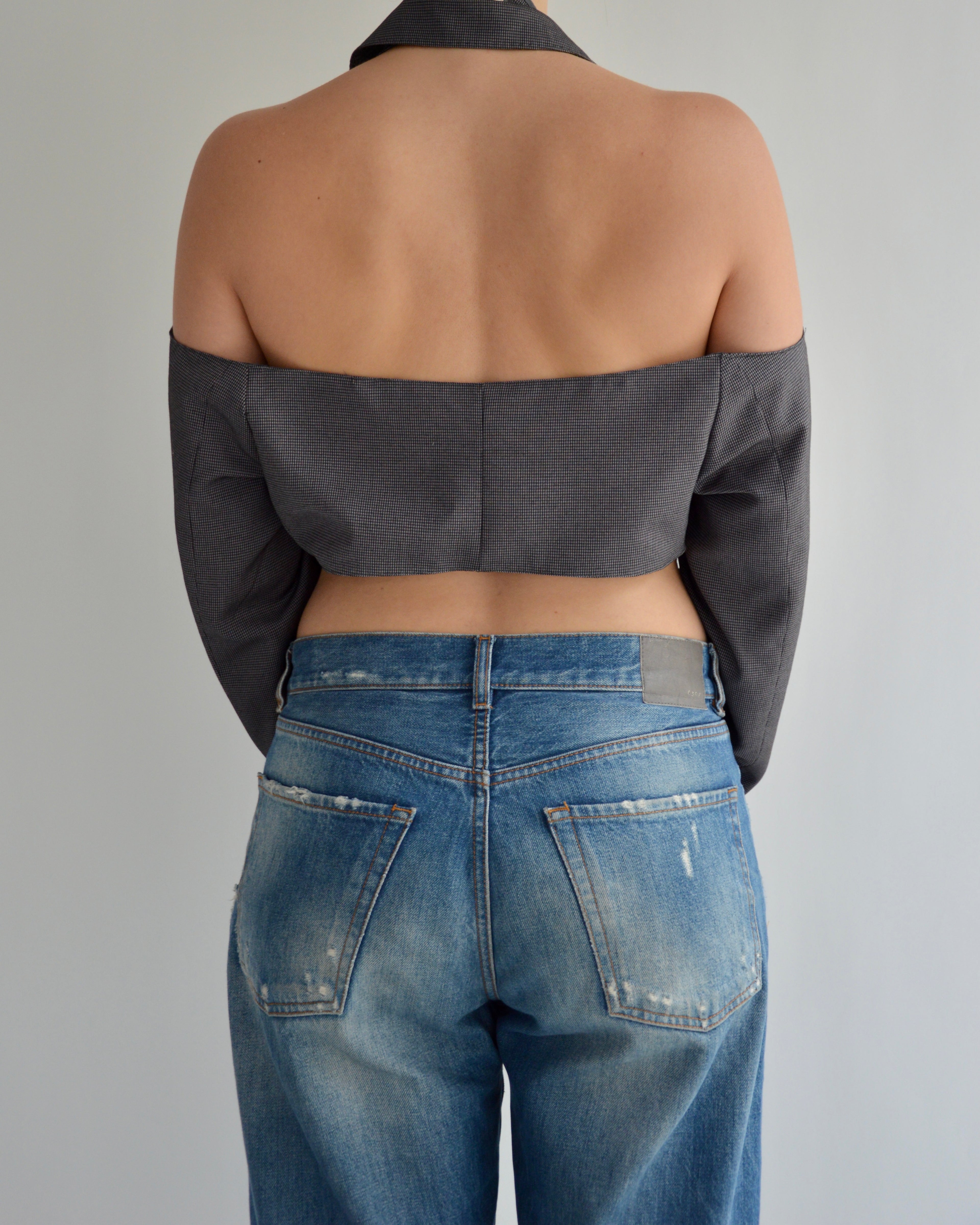 Halter Blazer - Purple Grey (S)