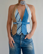 Top con lazo - Azules y rojos (talla pequeña)