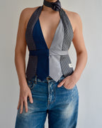 Top con lazo - Azules y rojos (talla pequeña)