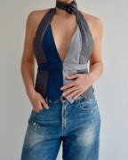 Top con lazo - Azules y rojos (talla pequeña)