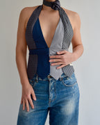 Top con lazo - Azules y rojos (talla pequeña)
