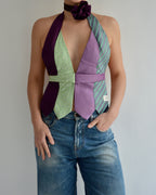 Top con lazo - Azules y rojos (talla pequeña)