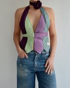 Top con lazo - Azules y rojos (talla pequeña)