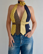 Top con lazo - Azules y rojos (talla pequeña)