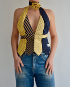 Top con lazo - Azules y rojos (talla pequeña)