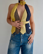 Top con lazo - Azules y rojos (talla pequeña)