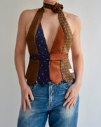 Top con lazo - Azules y rojos (talla pequeña)