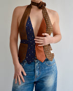 Top con lazo - Azules y rojos (talla pequeña)