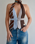 Top con lazo - Azules y rojos (talla pequeña)