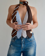 Top con lazo - Azules y rojos (talla pequeña)