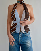 Top con lazo - Azules y rojos (talla pequeña)