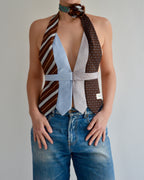 Top con lazo - Azules y rojos (talla pequeña)