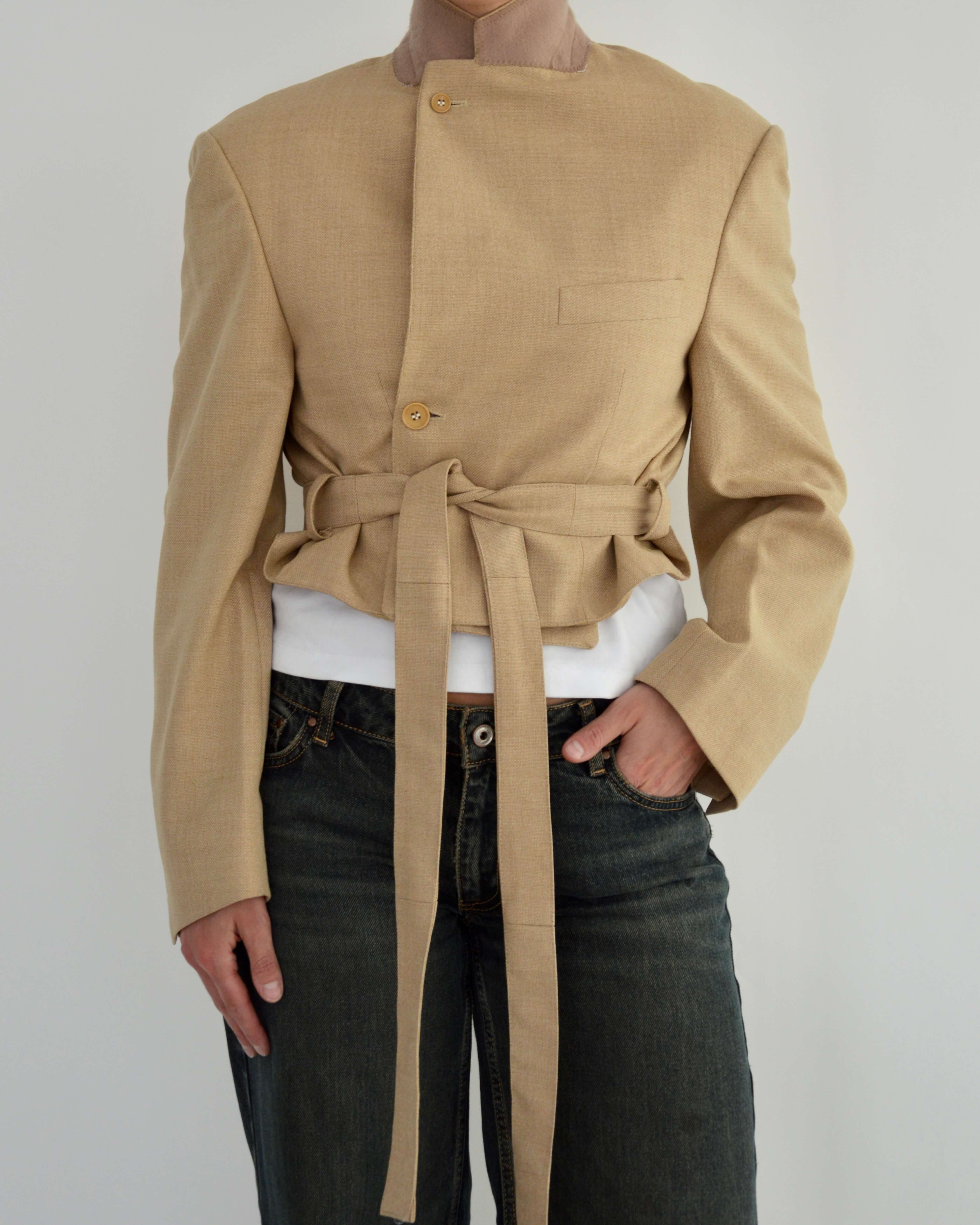 Tied-up Blazer - Cream (M - L)