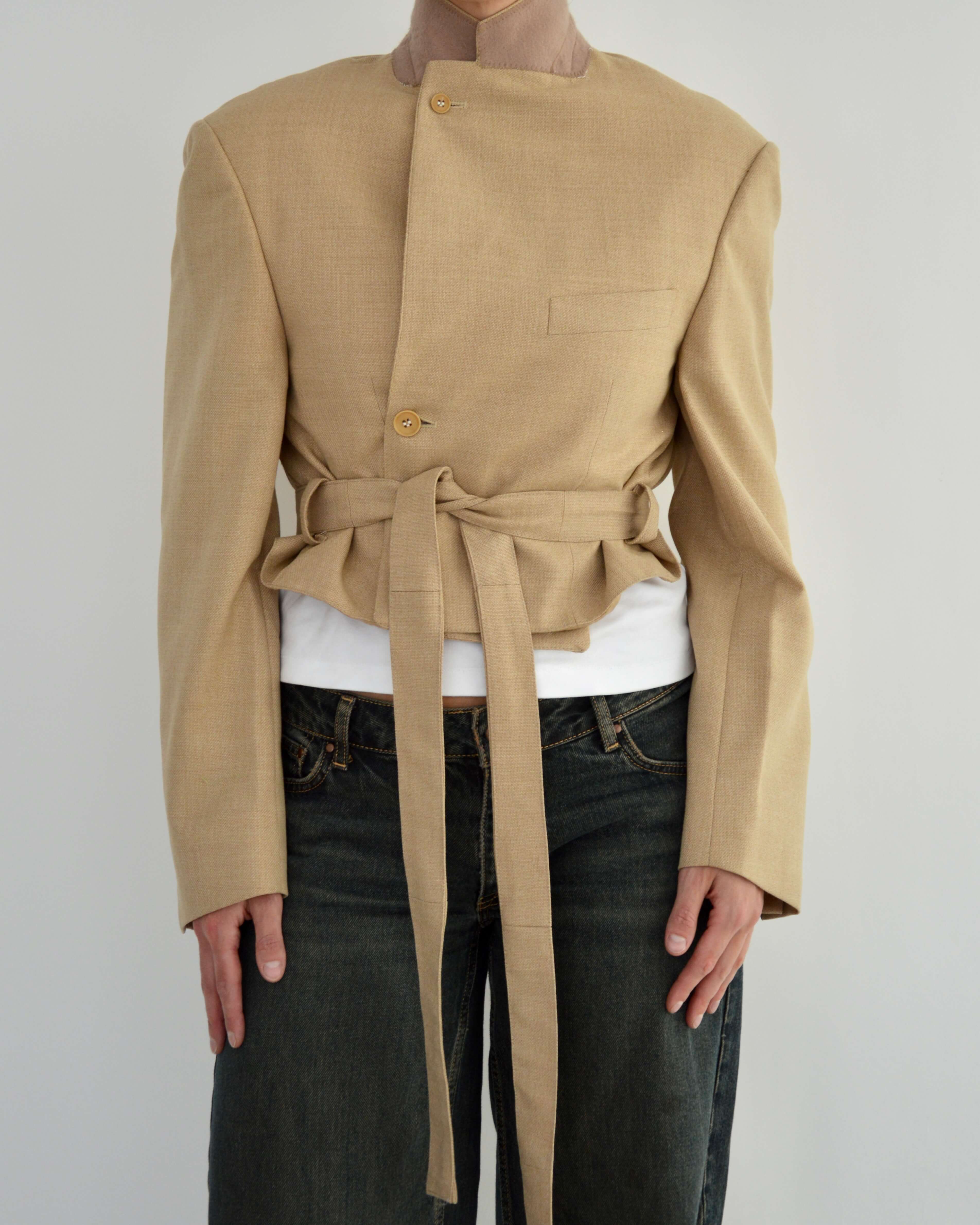 Tied-up Blazer - Cream (M - L)