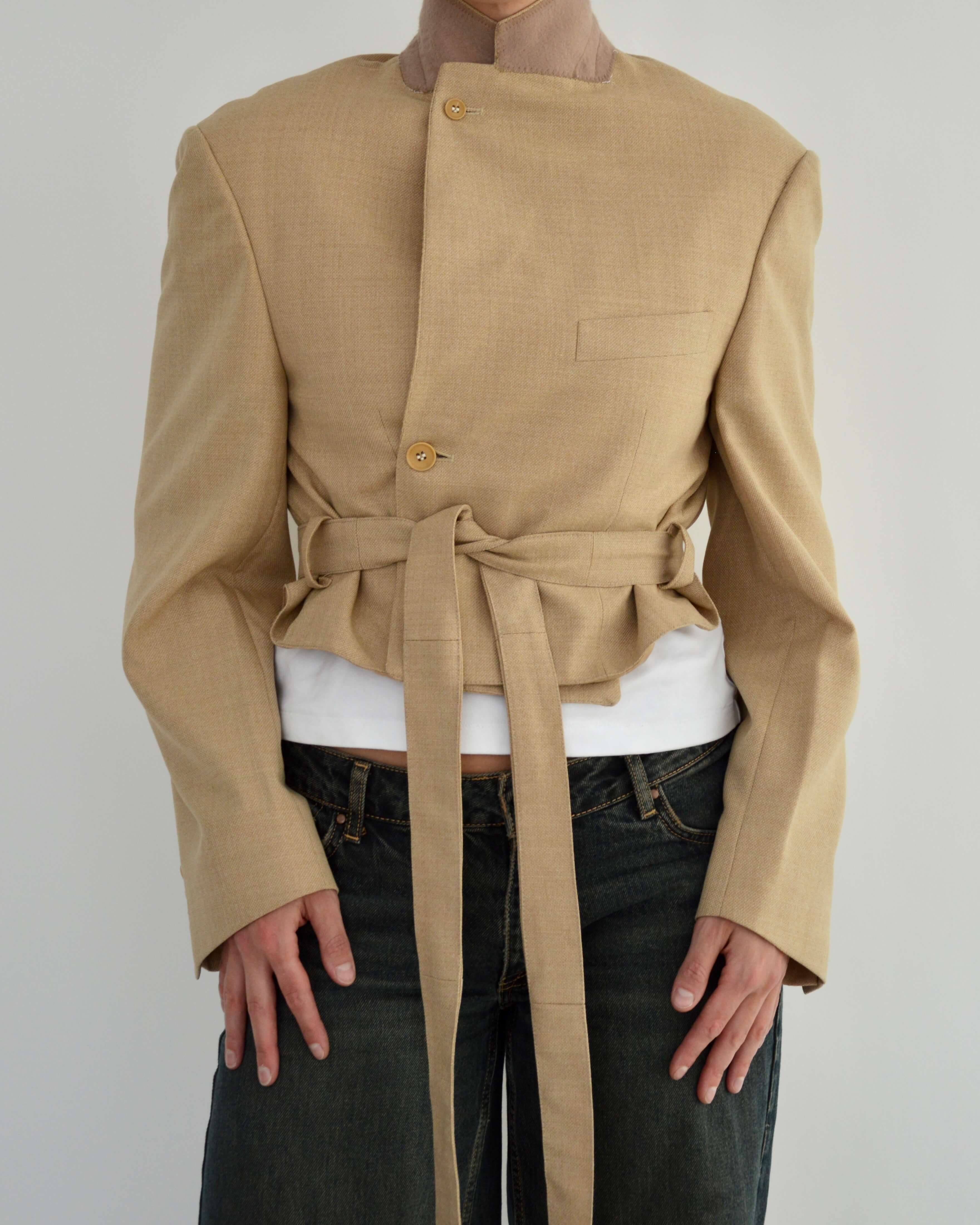 Tied-up Blazer - Cream (M - L)