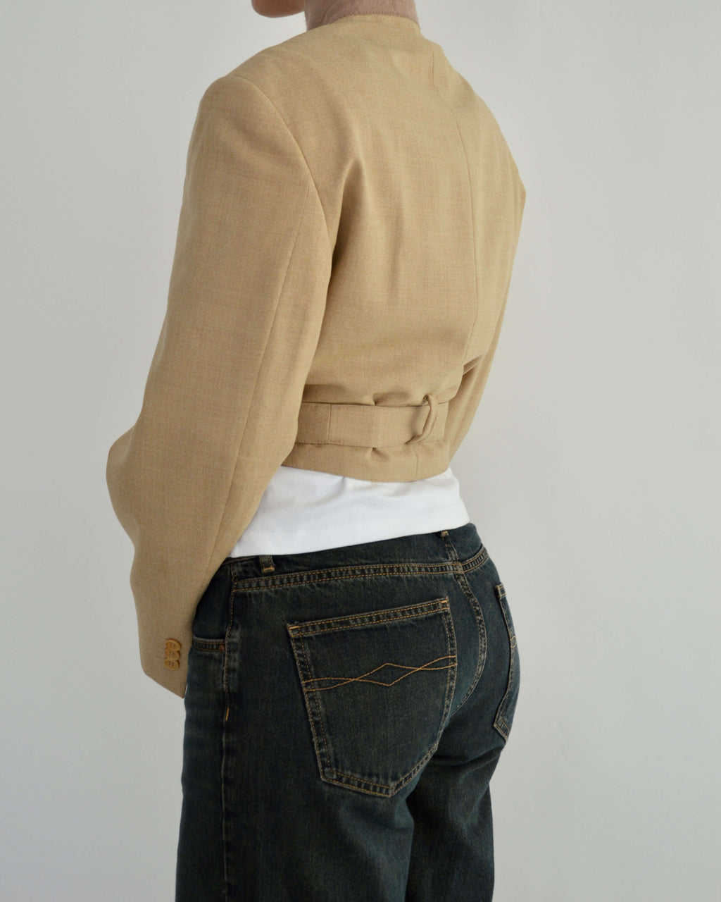 Tied-up Blazer - Cream (M - L)