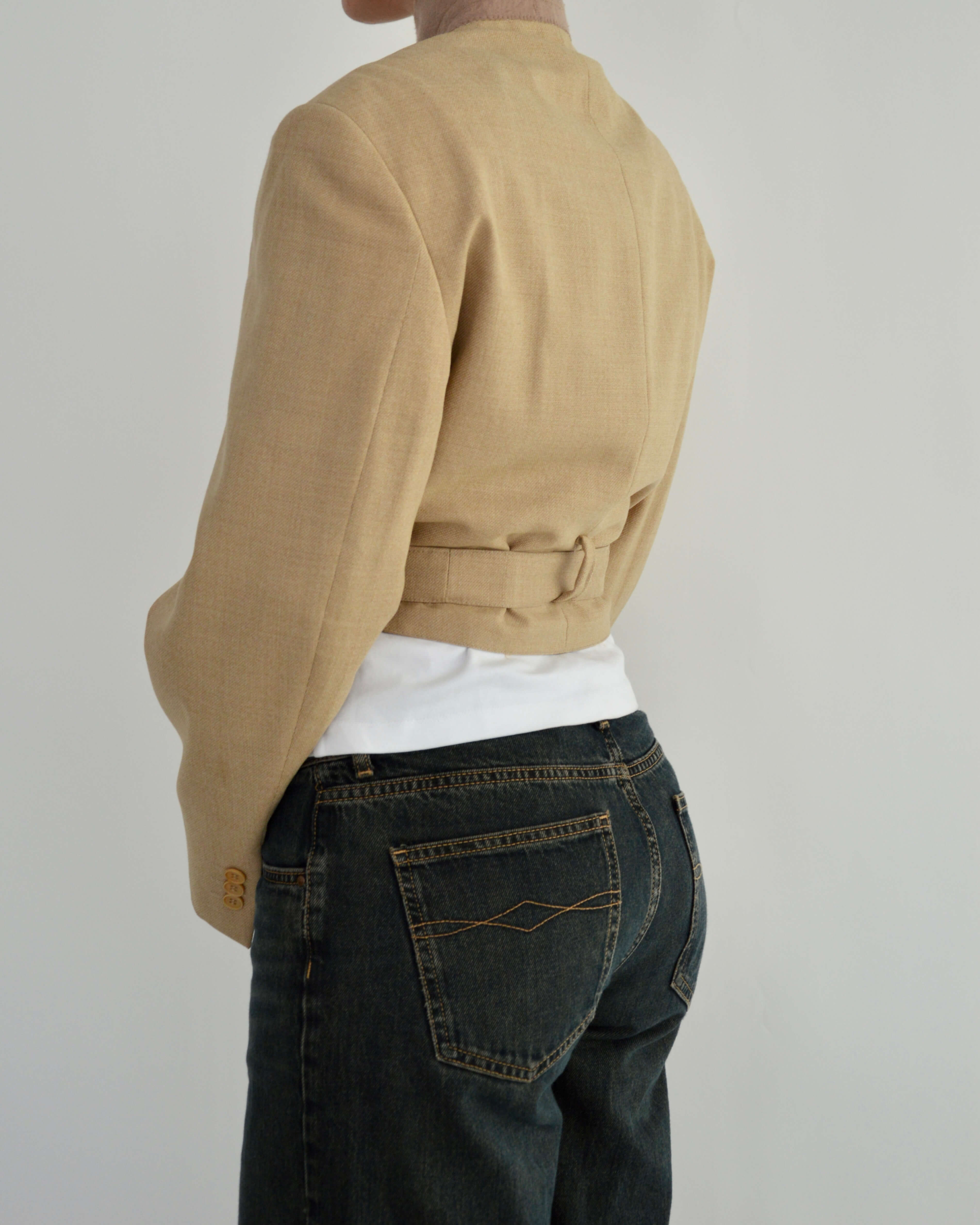 Tied-up Blazer - Cream (M - L)