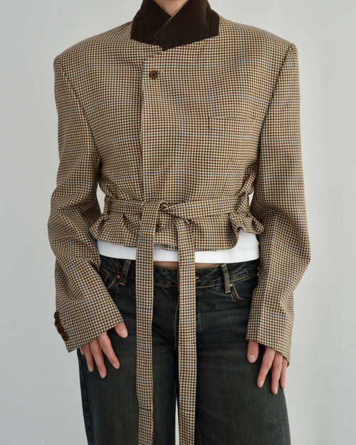 Tied-up Blazer in Brown Squared, view 7