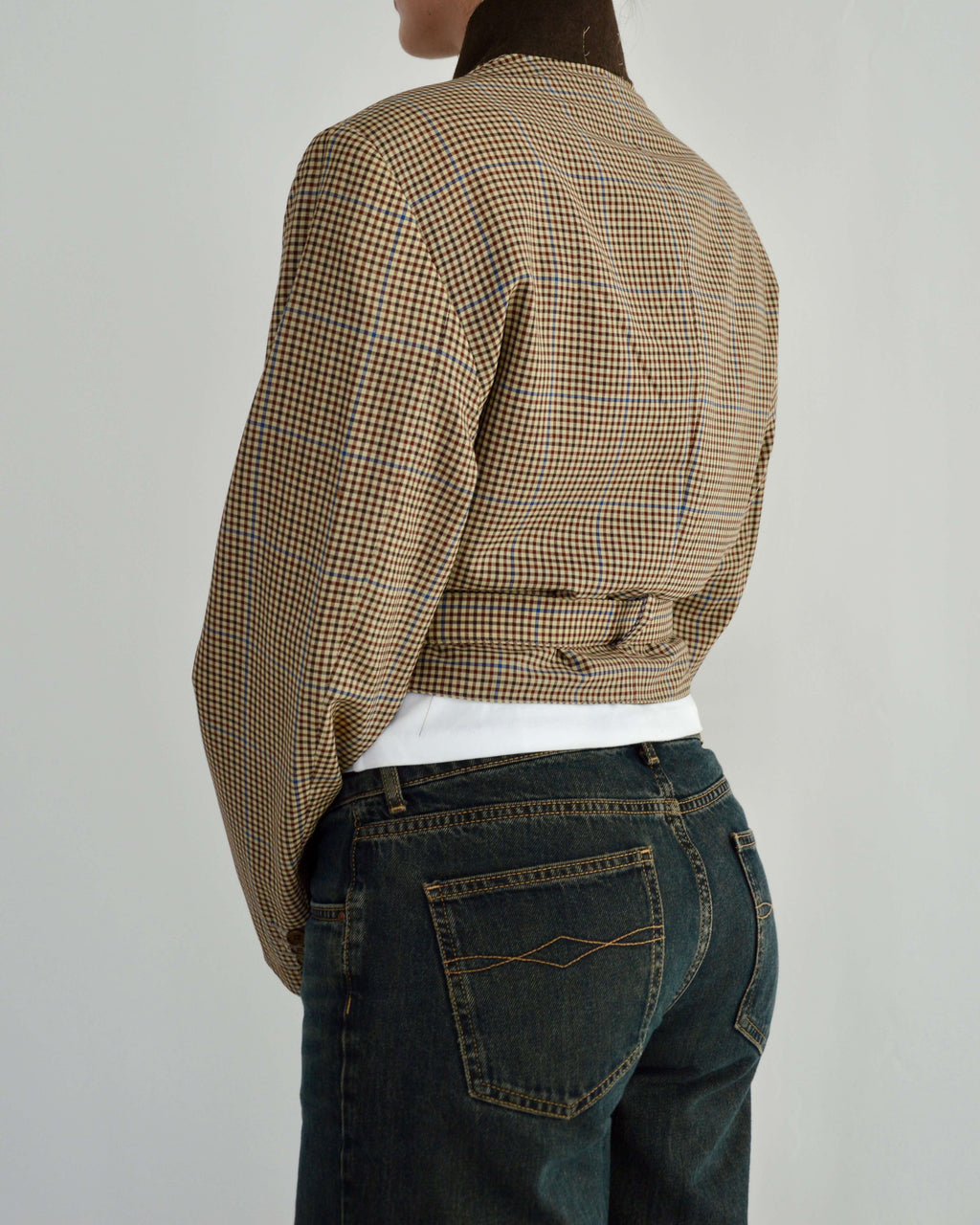 Tied-up Blazer - Brown Squared (L)