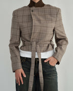 Tied-up Blazer - Pinky Brown (S)