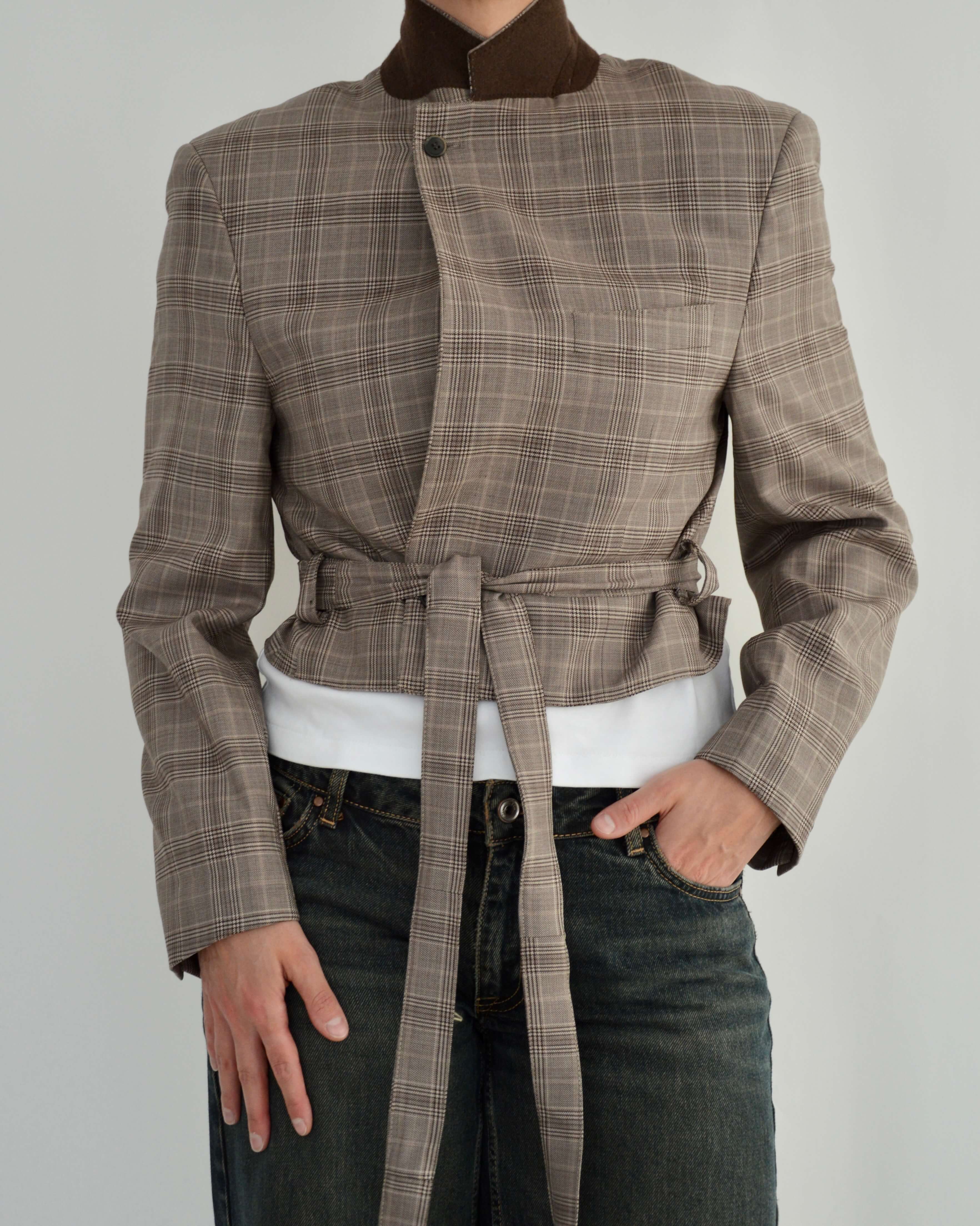 Tied-up Blazer - Pinky Brown (S)