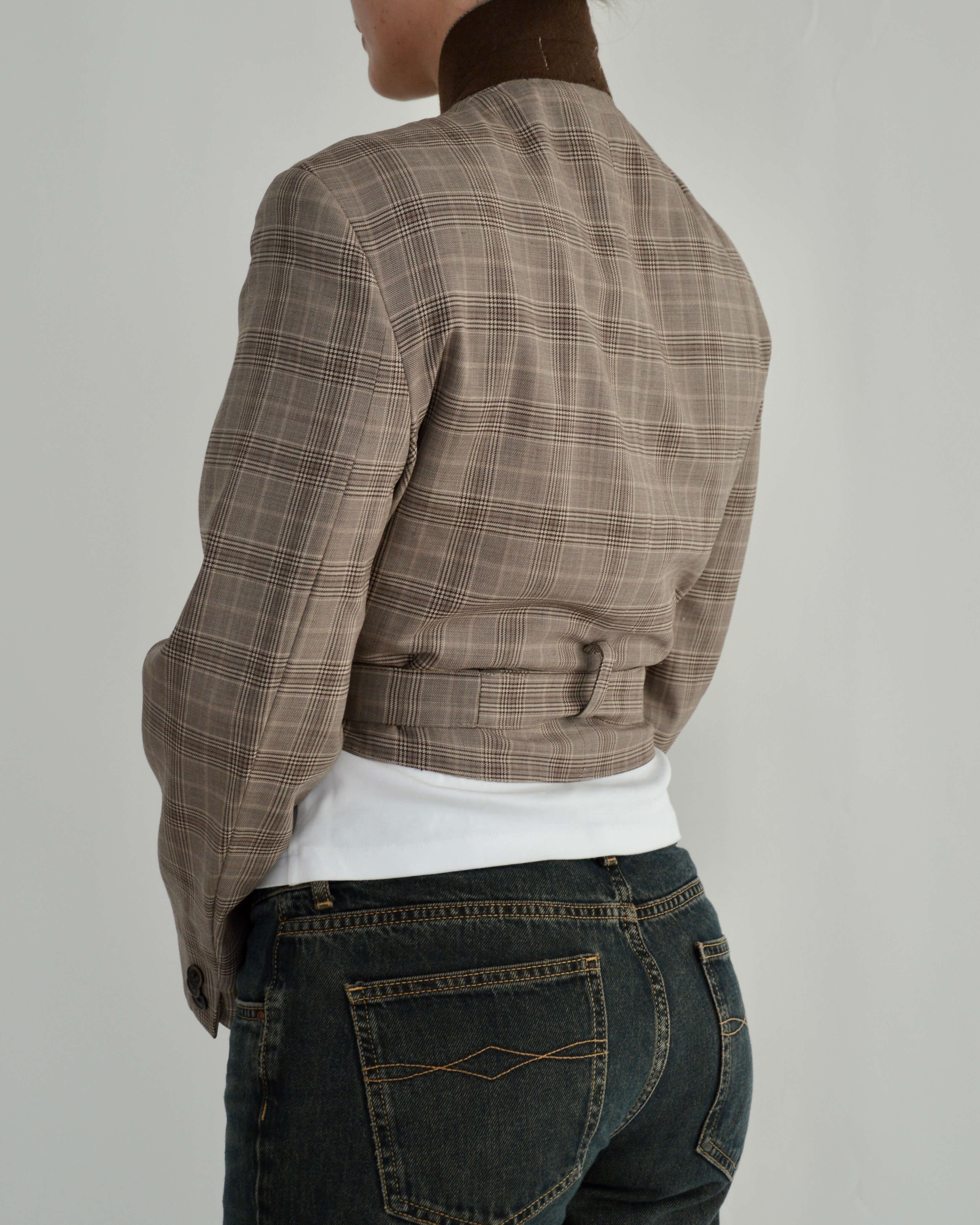 Tied-up Blazer - Pinky Brown (S)