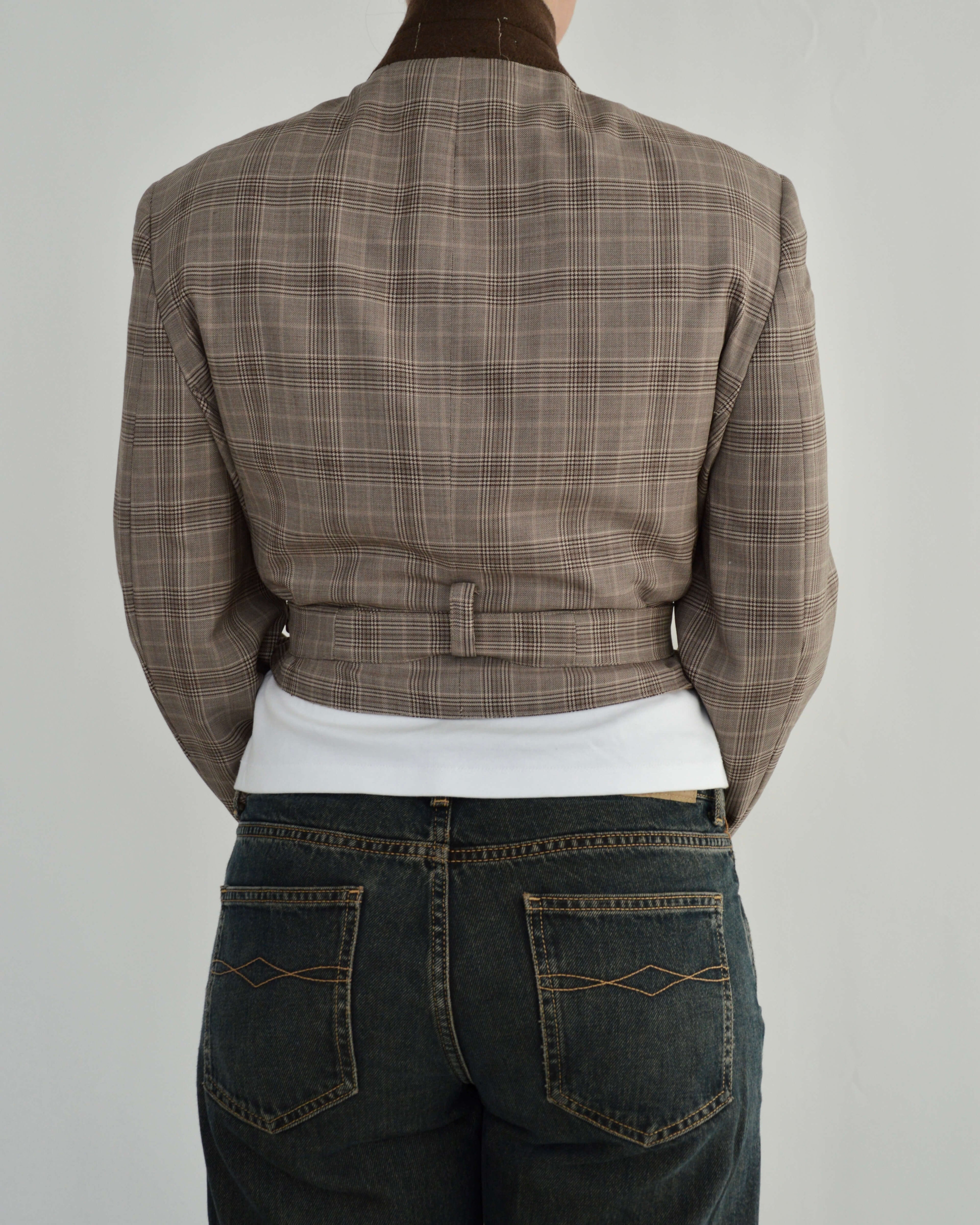 Tied-up Blazer - Pinky Brown (S)