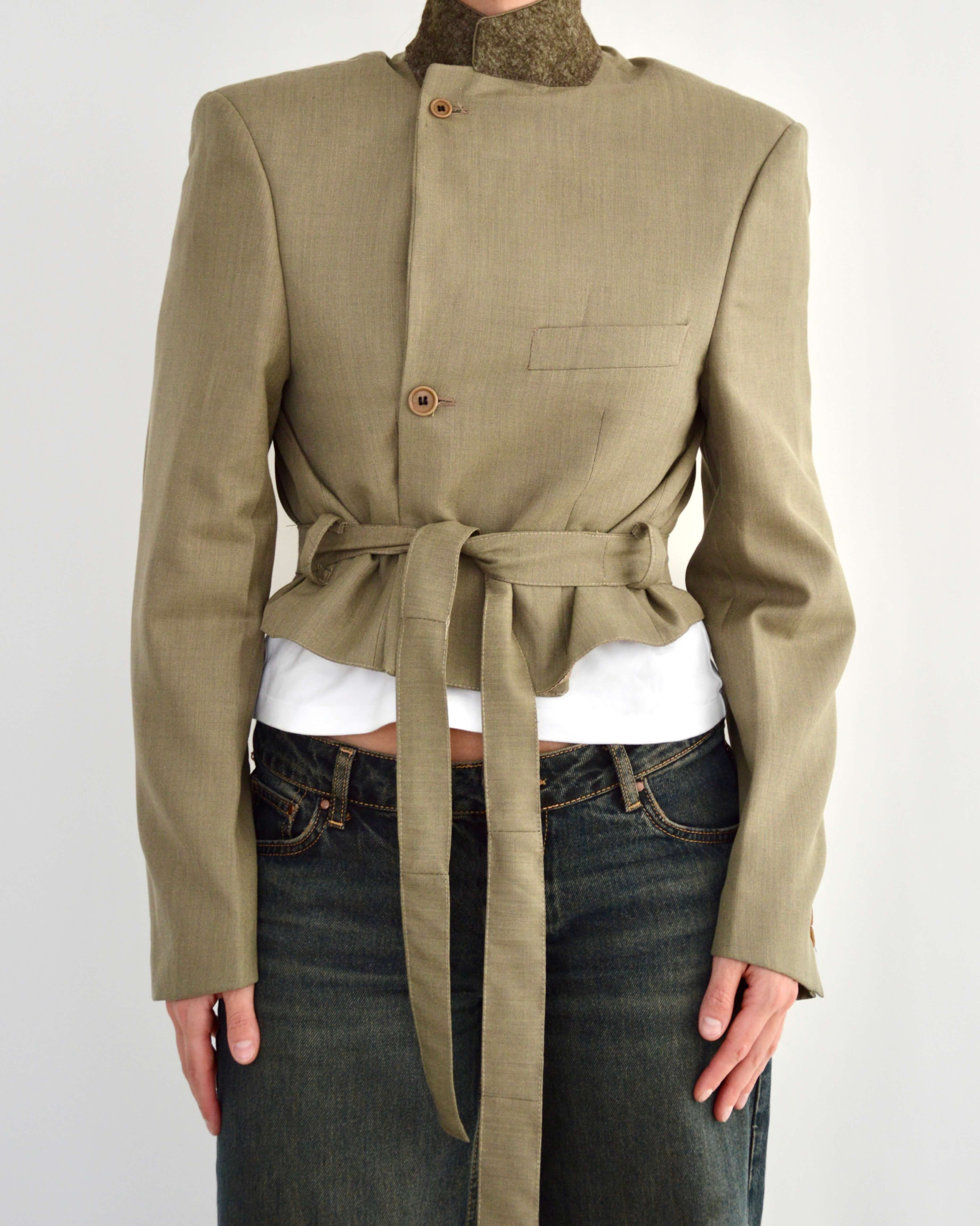 Vegan Tied-up Blazer - Soft Green (M)
