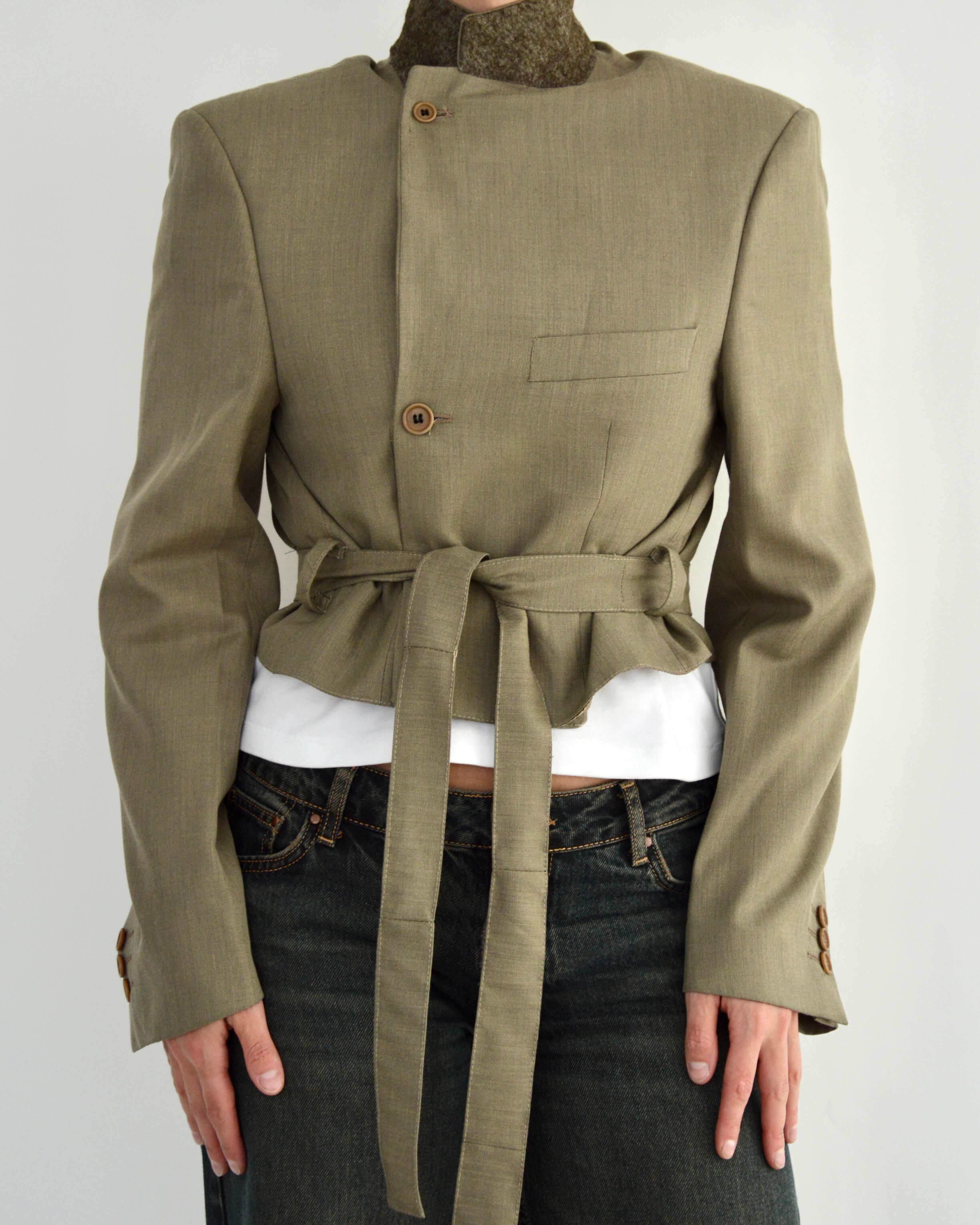 Vegan Tied-up Blazer - Soft Green (M)