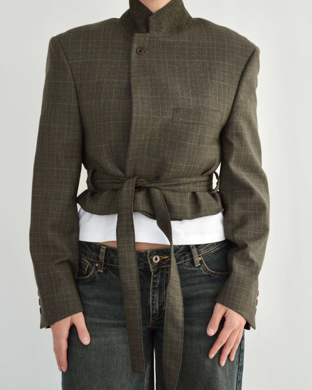 Tied-up Blazer - Dark Green Perfection (M)