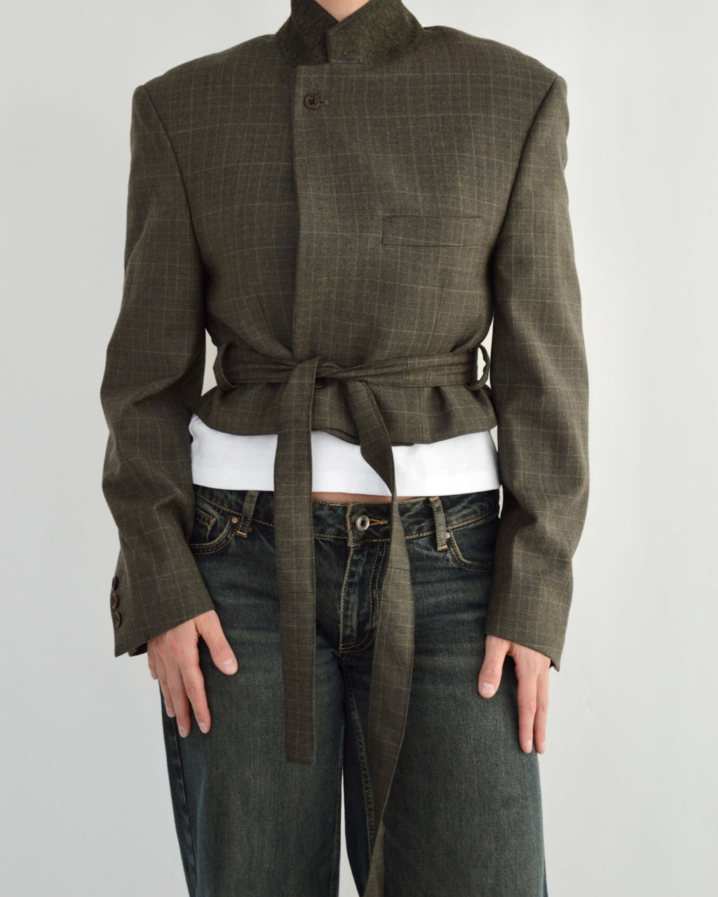 Tied-up Blazer - Dark Green Perfection (M)